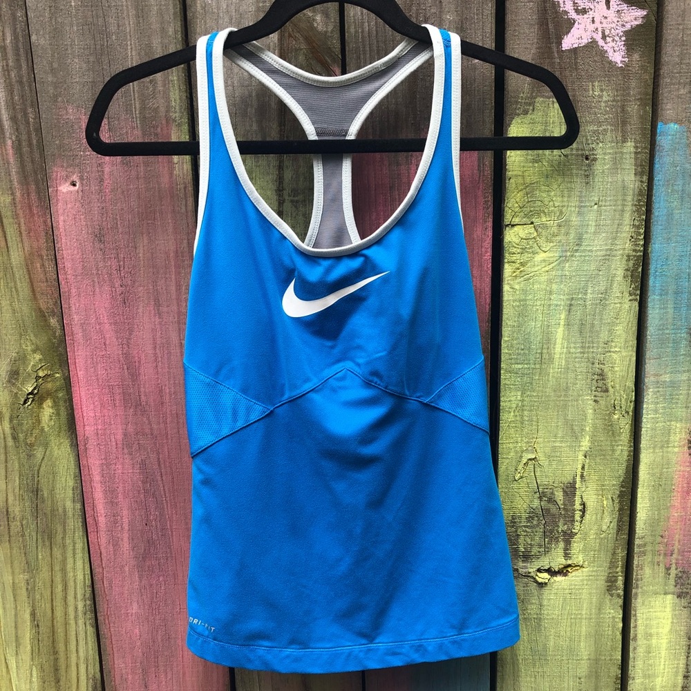 Nike Drifit Blue Racerback Workout Top